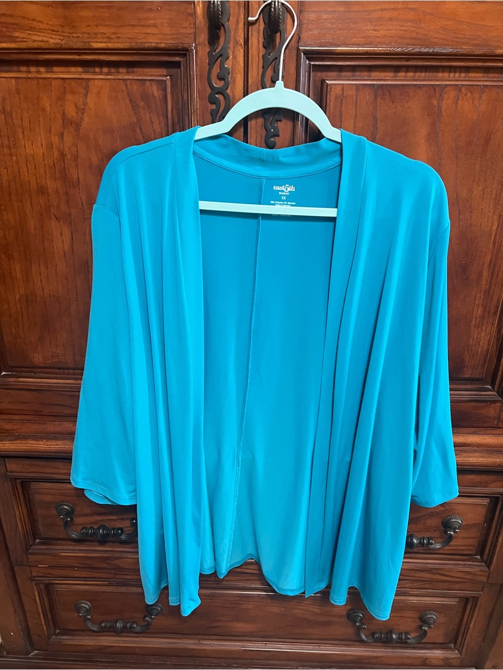 East 5th Woman Turquoise Cardigan – Size 1X